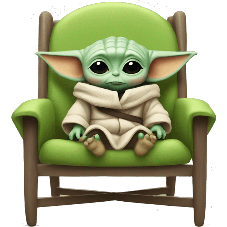 Baby Yoda in his Babychair emoji