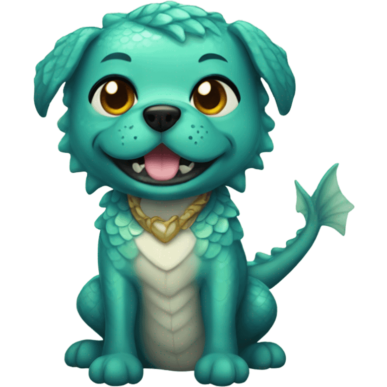 Dragon mermaid dog emoji