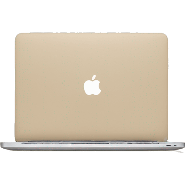 Aesthetic apple laptop in beige color that looks chic and elegant but cozy at the same time emoji