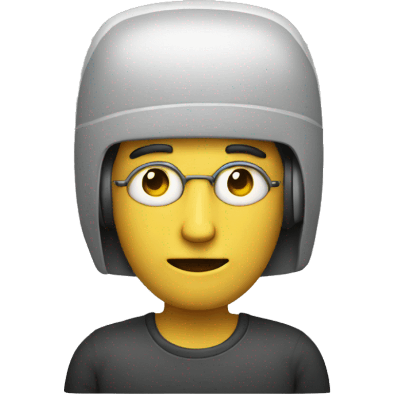 Man with a computer as a head emoji