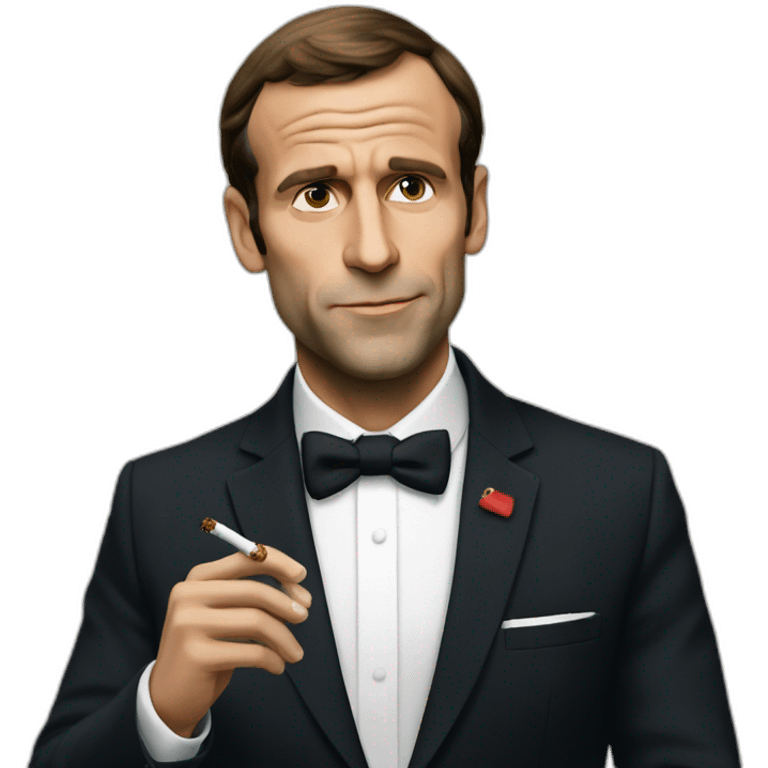 macron smoking emoji