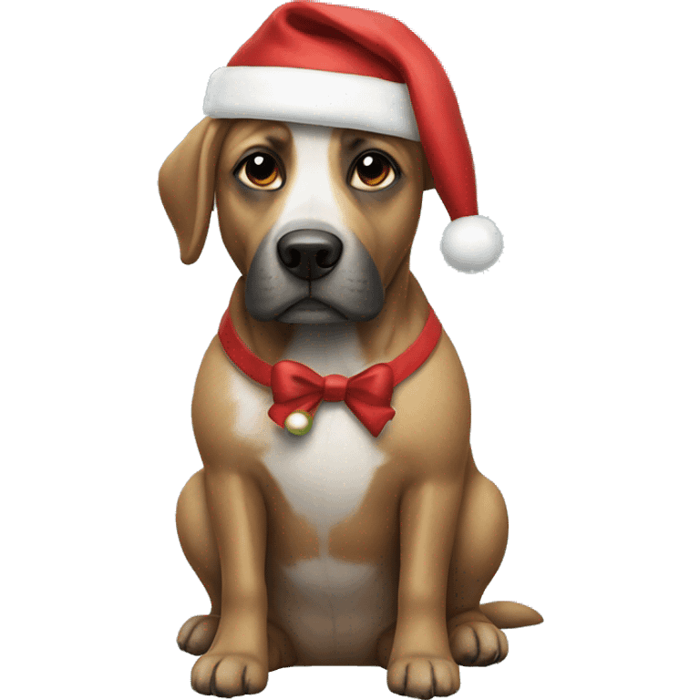 Dog in a Christmas costume  emoji