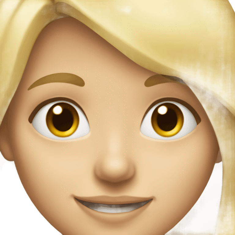 blonde girl smiling portrait emoji