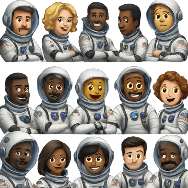 Astronauts playing uno  emoji