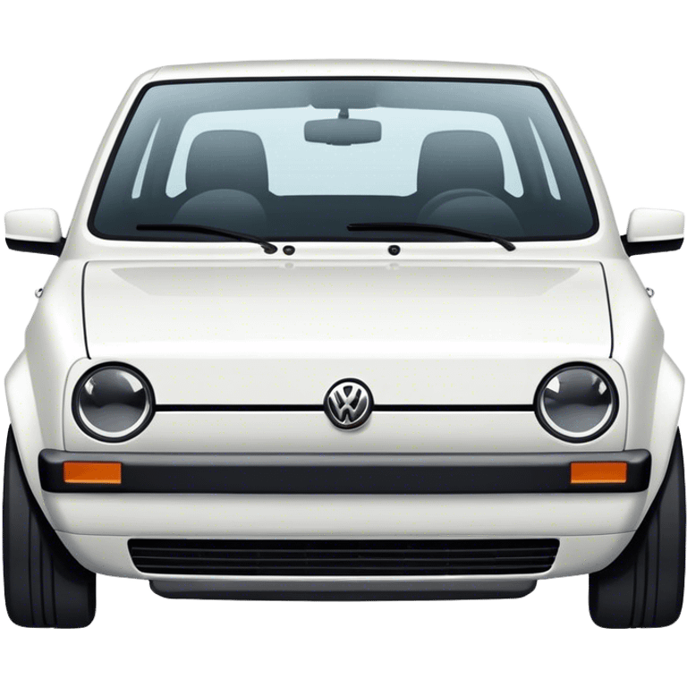 Volkswagen Golf white  emoji