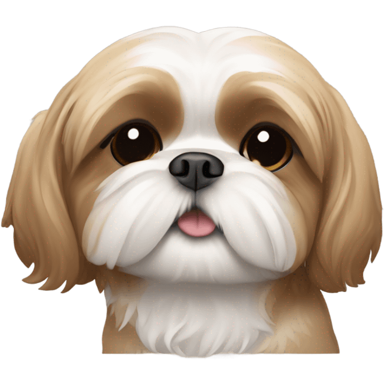 Light brown shin tzu dog laying down emoji