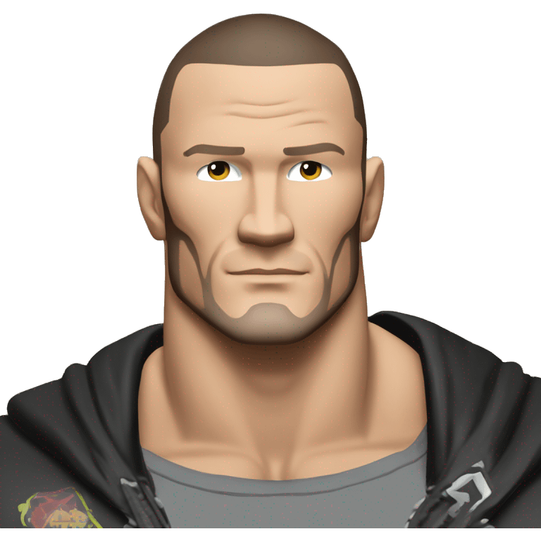 Randy Orton wwe superstar le plus réaliste possible qui fait un rko emoji