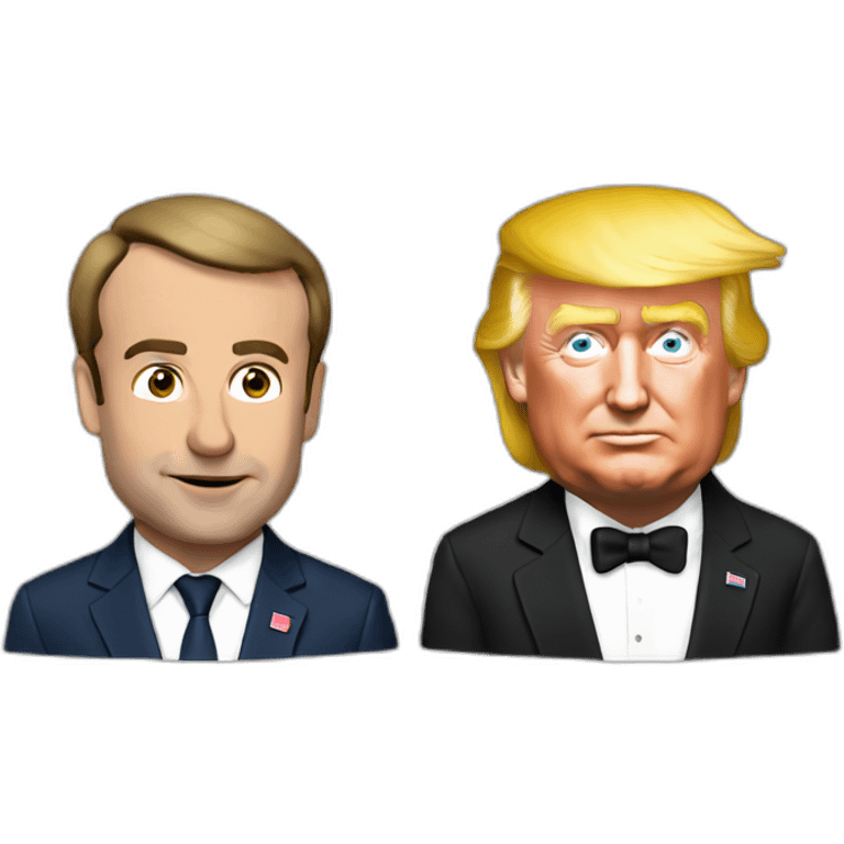 Trump and Macron emoji