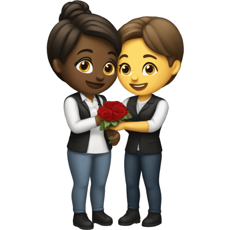 Lesbian proposal emoji