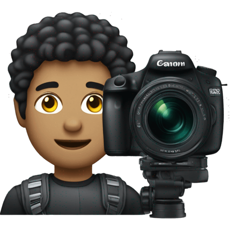 Guy with Canon Eos SL3 Camera & Black Hair emoji