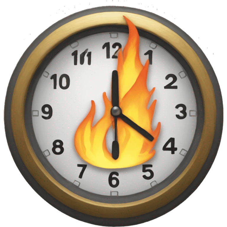 clock fire emoji