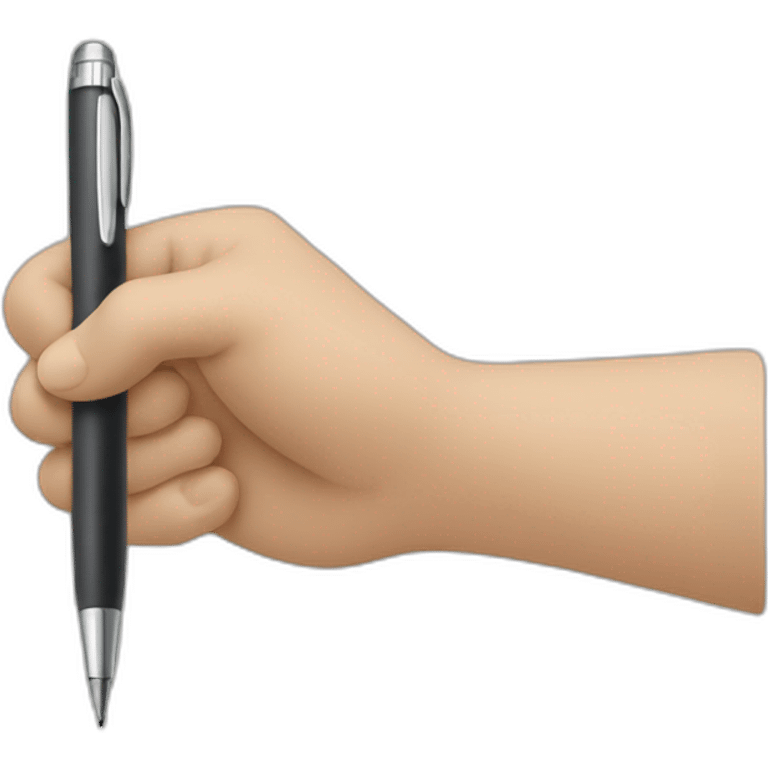 A hand holding a pen emoji