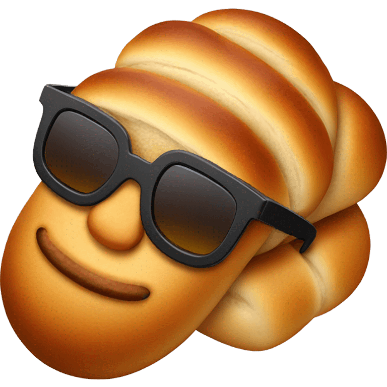 challah bread wearing sunglasses emoji