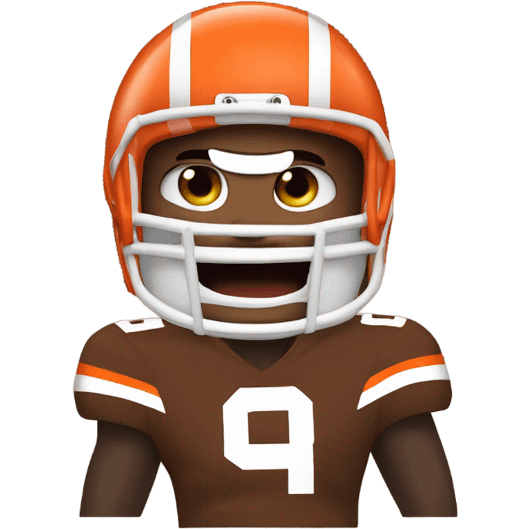 White Cleveland browns fan  emoji