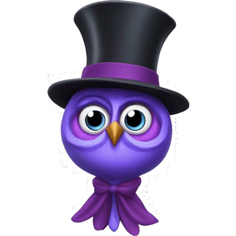 magician wizzard owl violet wizzard hat emoji