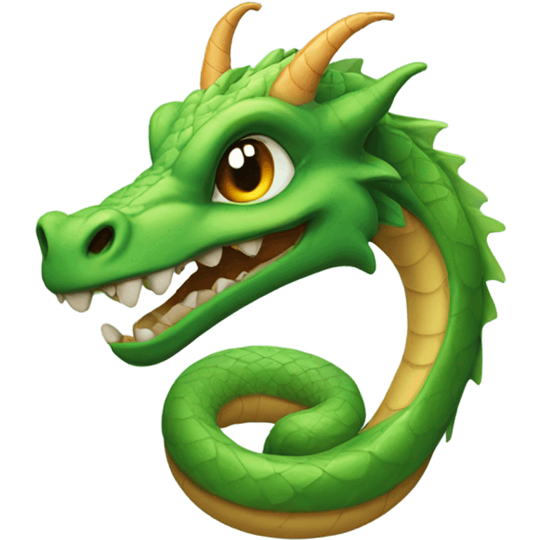 Dragon with a snake on its head emoji