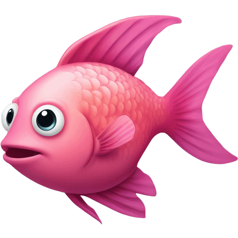 Pink cute fish emoji