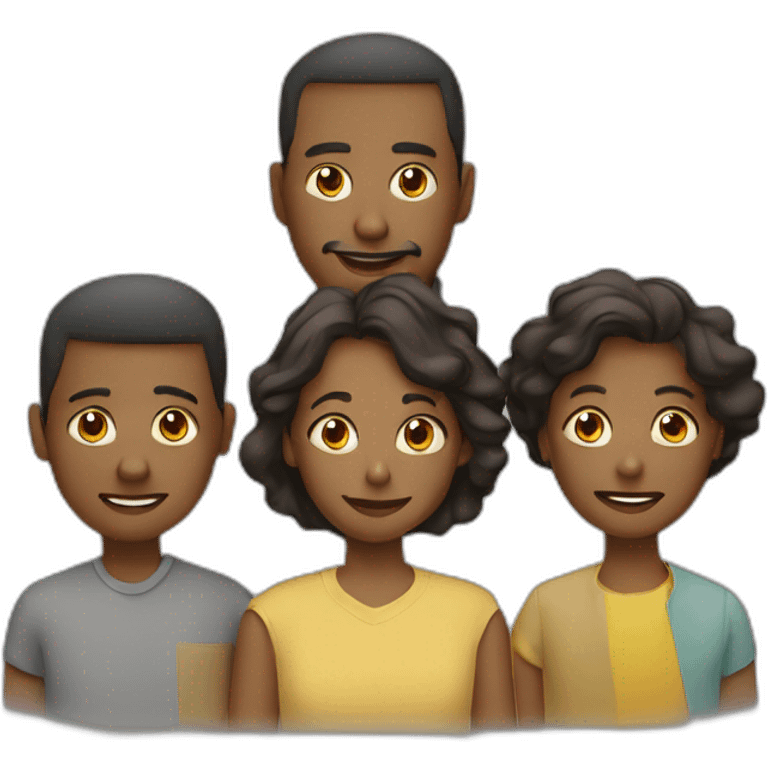 group of three people, abstract, two adults, one child emoji