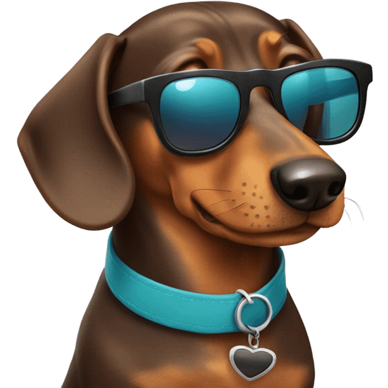 dachshund wearing sunglasses  emoji