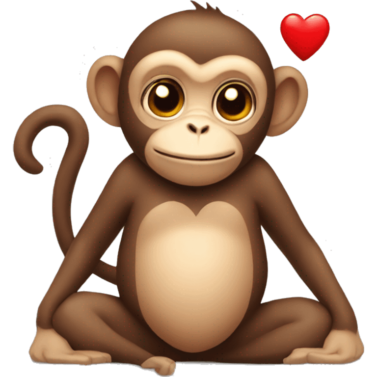 monkey with a heart emoji