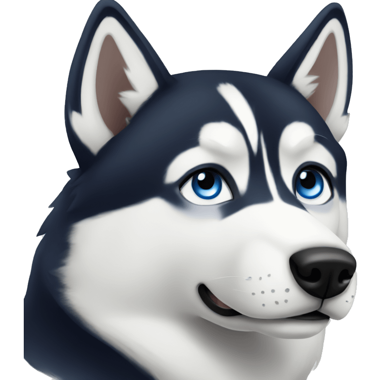 Blue eyed husky emoji