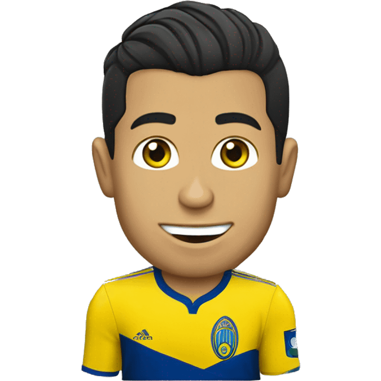 Iphone-style Cristiano Ronaldo with al-nassr shirt emoji