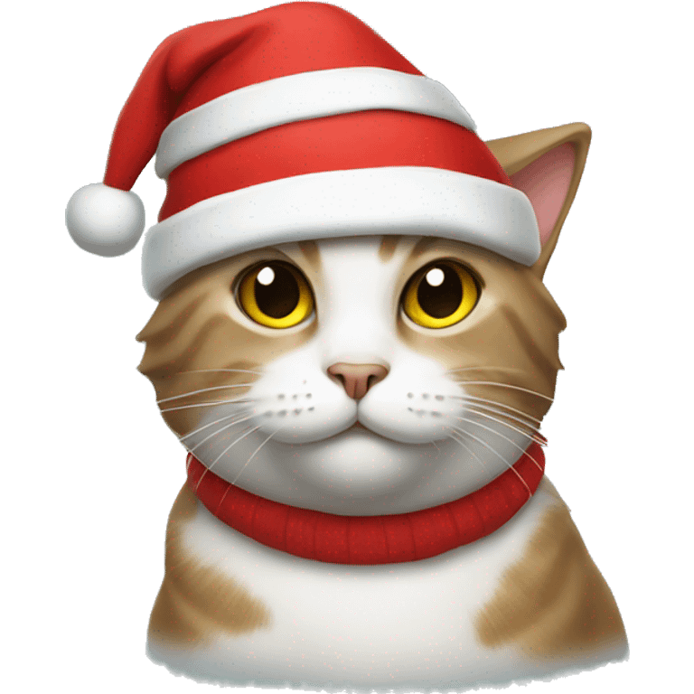 Cat wearing a Santa hat  emoji