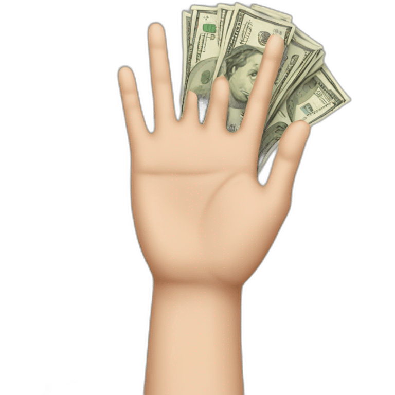 hand with money emoji