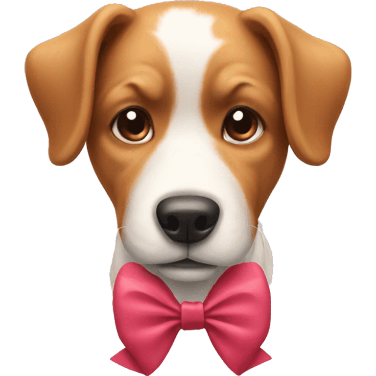 Dog with bow emoji