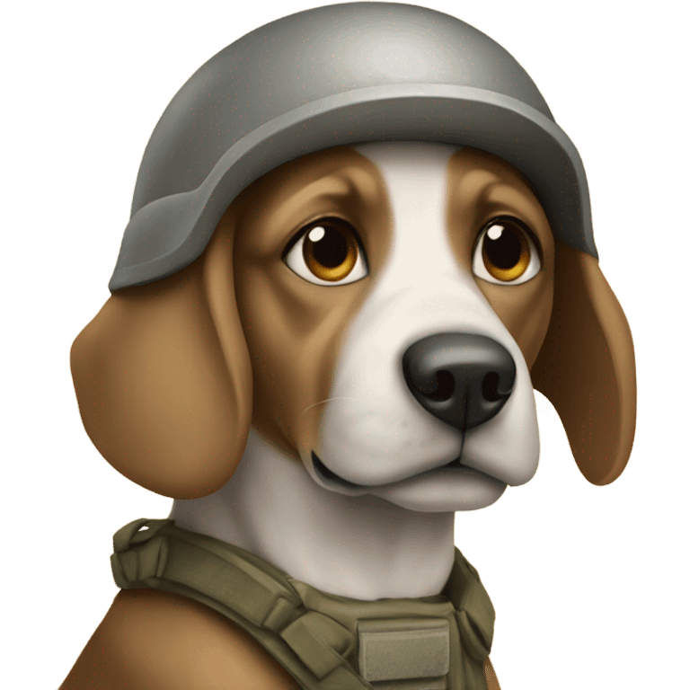 Dog in a war emoji