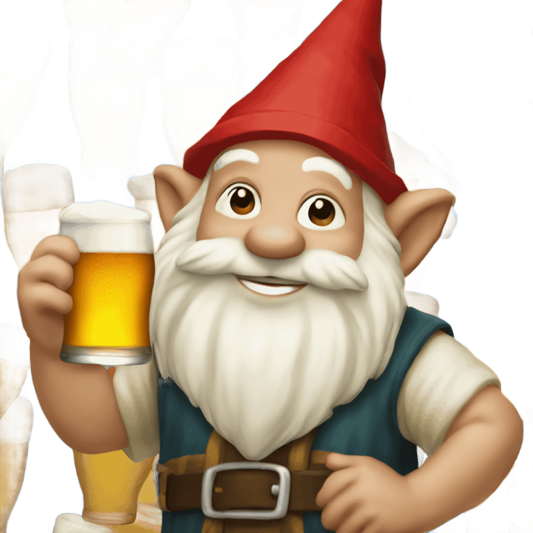 gnome with beer emoji