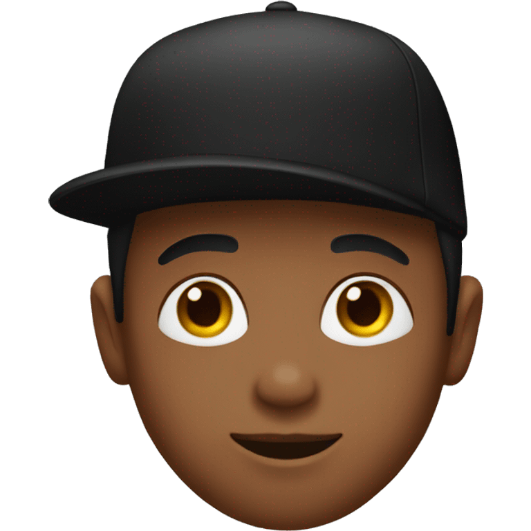 Boy with black cap wearing earrings  emoji