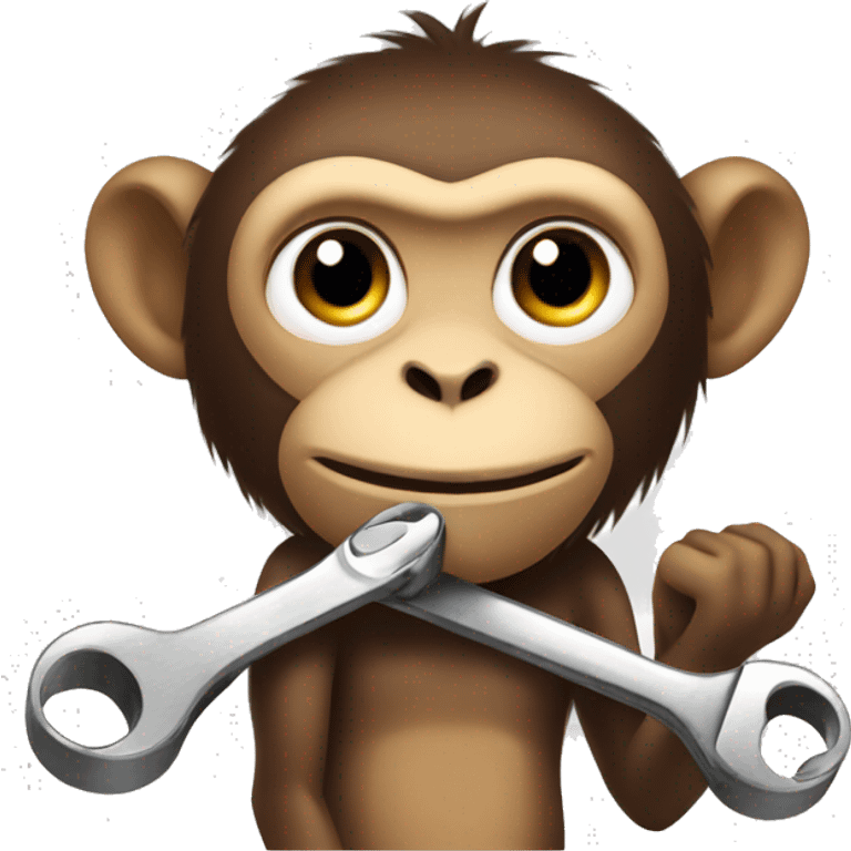 Monkey holding a spanner  emoji