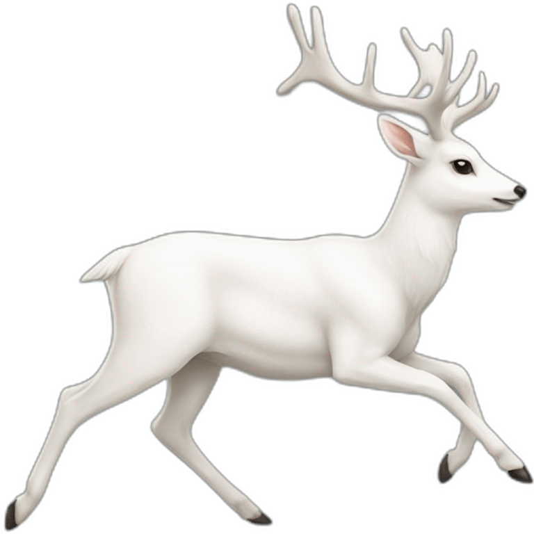 Run white deer emoji