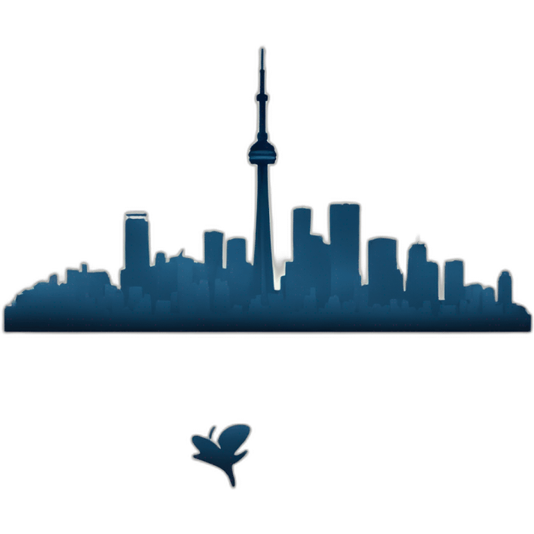 Toronto skyline cn tower emoji