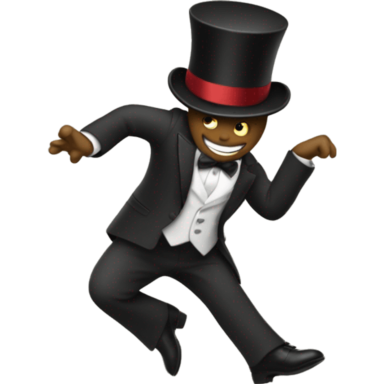 Gu dancing with top hat and suit  emoji