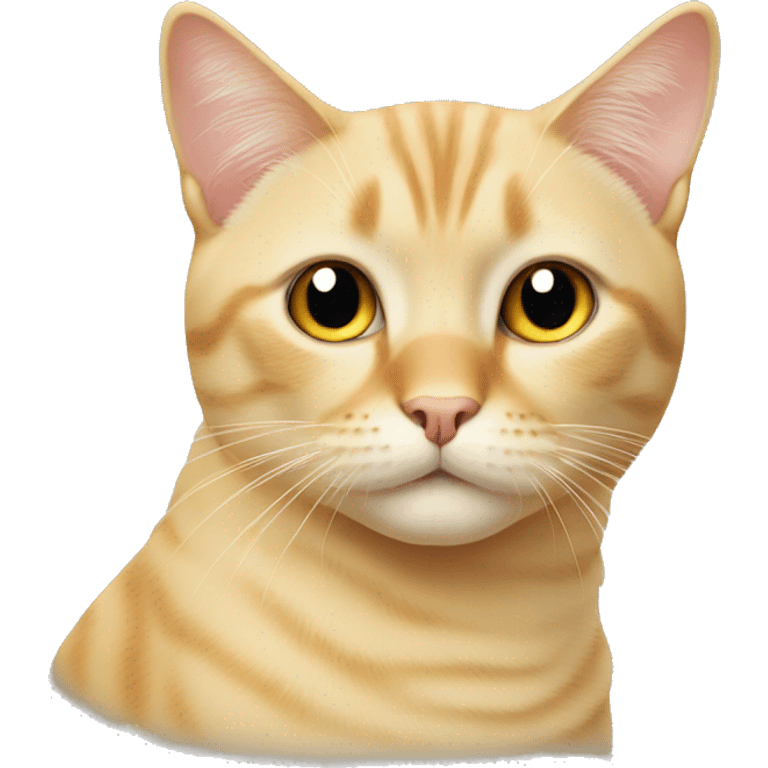 blonde cat with hazel eyes emoji