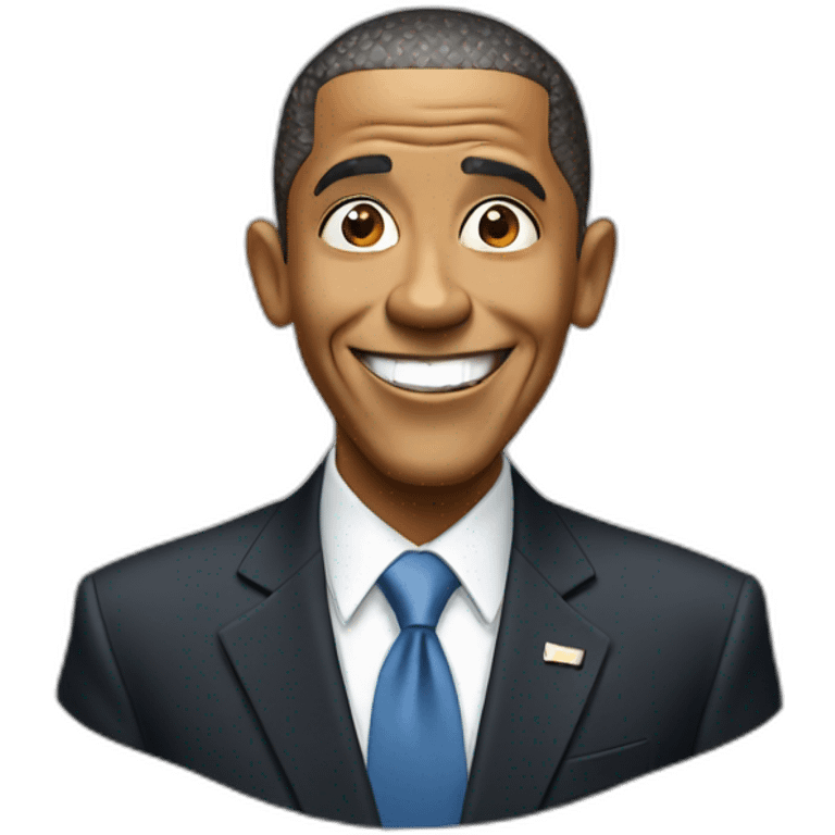 Barack obama happy surprised emoji