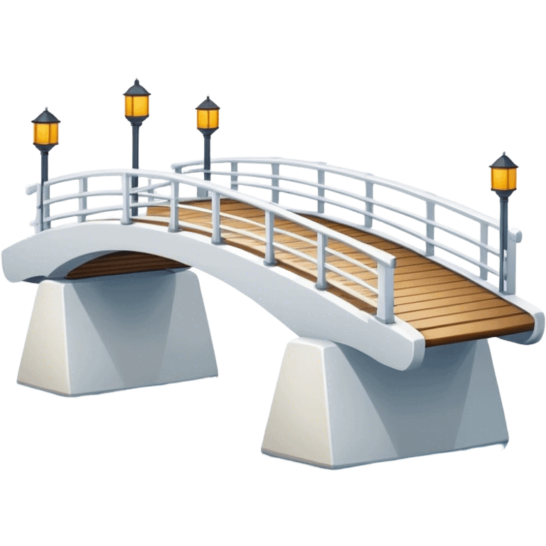 White bridge on water emoji