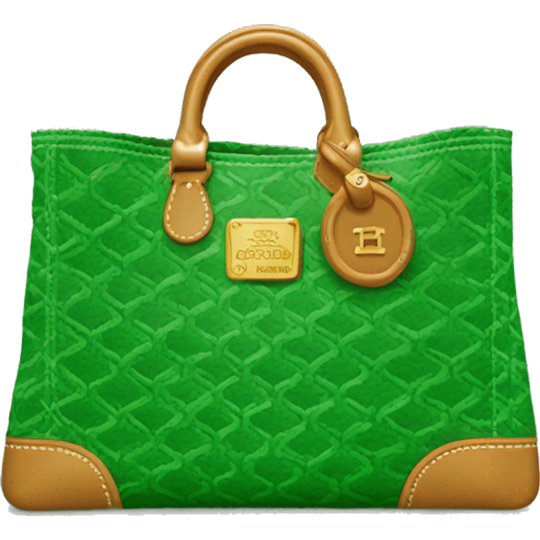 green goyard bag emoji