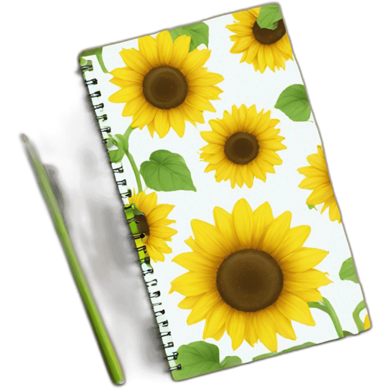 sunflower notebook emoji