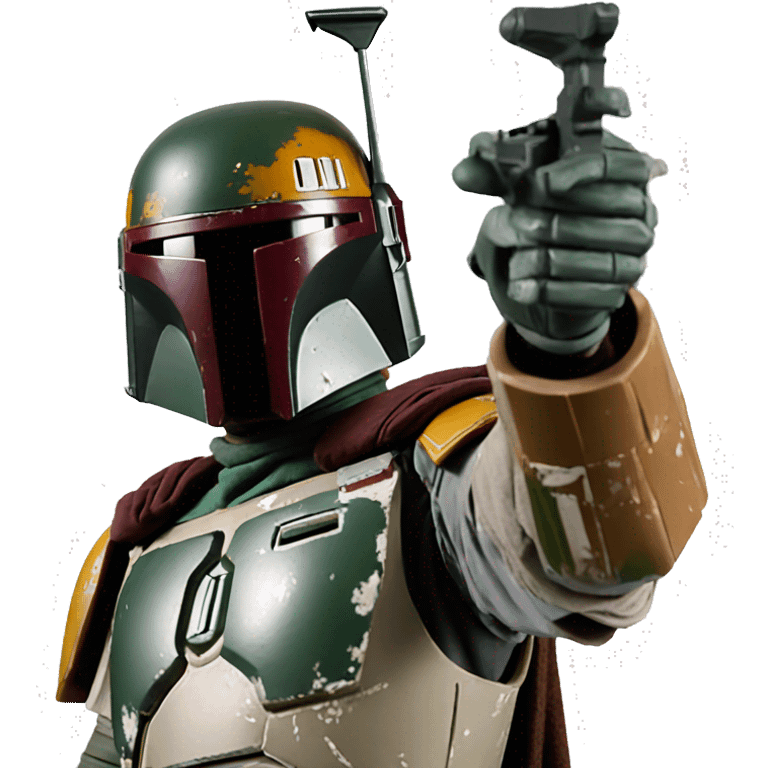 Boba Fett Pointing Upwards emoji