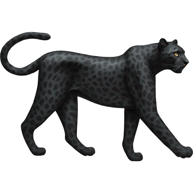 Black leopard walks in africa emoji