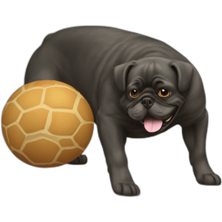 Tortue sur le dos d un boule dog emoji