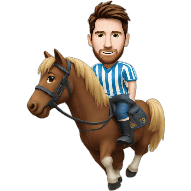 Messi sur un cheval  emoji