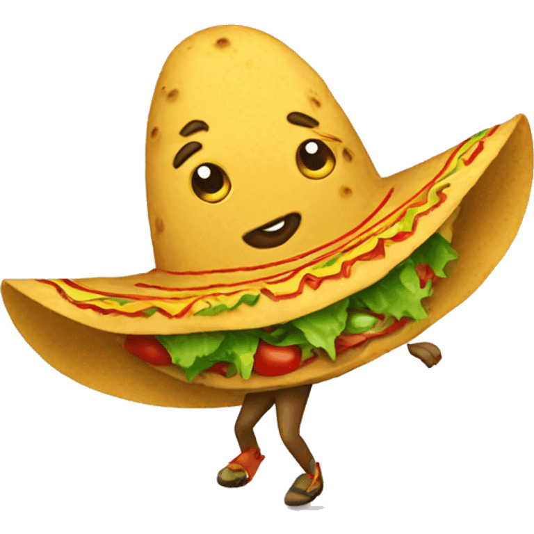 Dancing taco  emoji