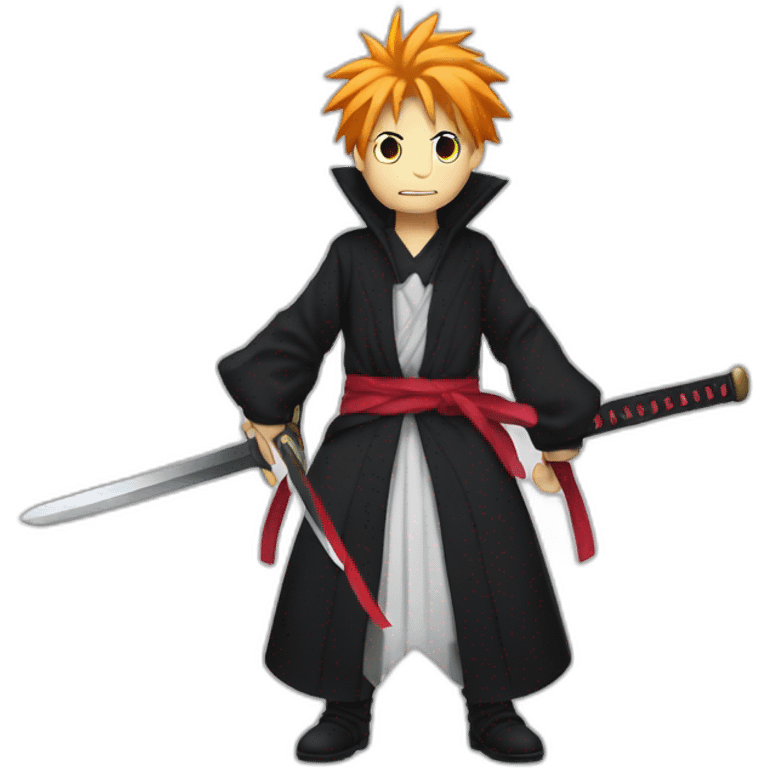 Ichigo Kurosaki with sword emoji