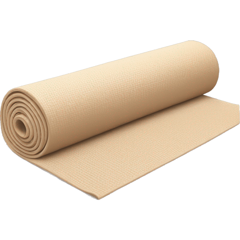 beige half rolled out yoga mat emoji