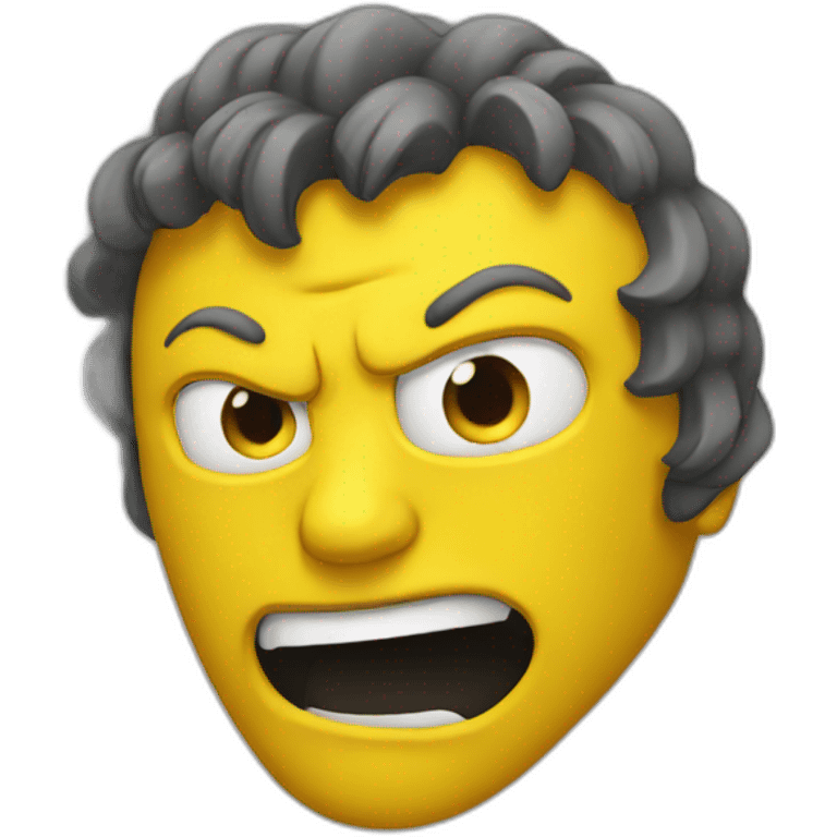 yellow face fighting emoji