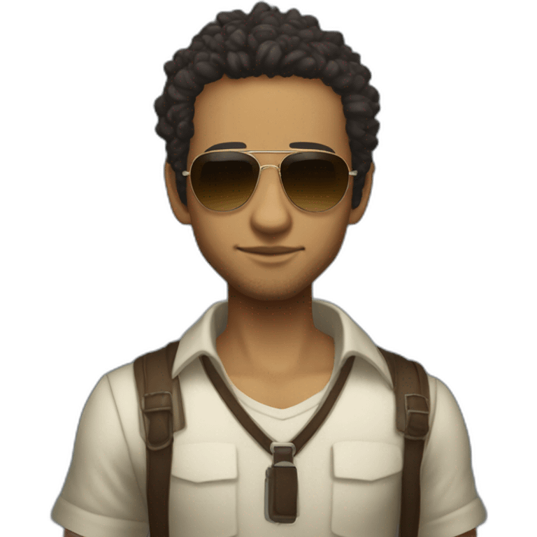 skinny tall lightskin barret Wallace with aviators final fantasy  emoji